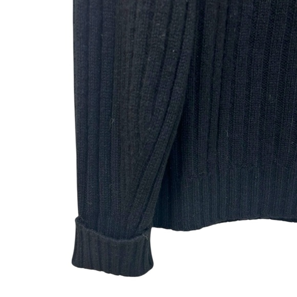 The Reset R-Label - Women’s Mock Neck Wool Cashmere Blend Sweater, Black Medium - Picture 5 of 12
